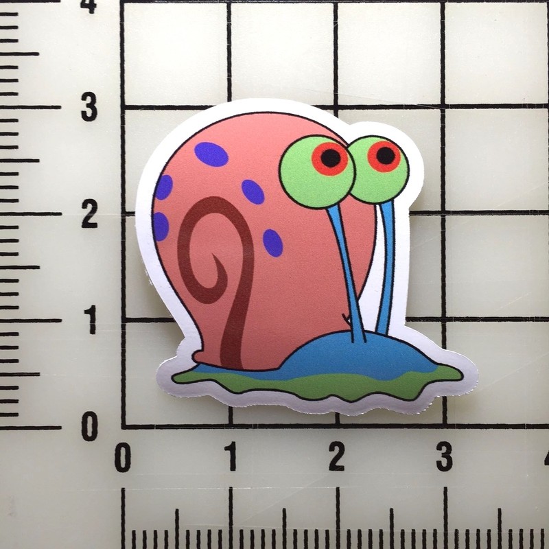 Spongebob Squarepants Gary 3″ Wide Color Vinyl Decal Sticker BOGO