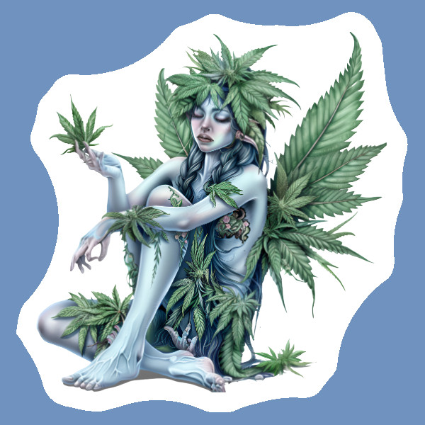 Fantasy Fairy Weed Smoking Decal Sticker UV Safe 420 Sticker Weatherproof Anime gallery