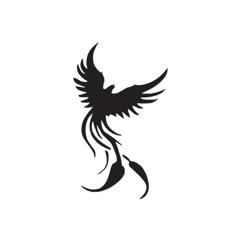 Phoenix Bird Art – Vinyl Decal Sticker – Multiple Color & Sizes – ebn629