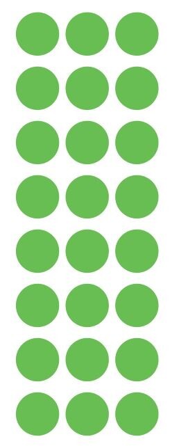 1″ Lime Green Round Label Dots Stickers Color Coding Inventory 1 Inch Dot
