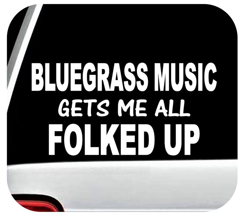 Bluegrass Music Banjo Guitar Fiddle Mandolin Decal Sticker Folk Music J1017