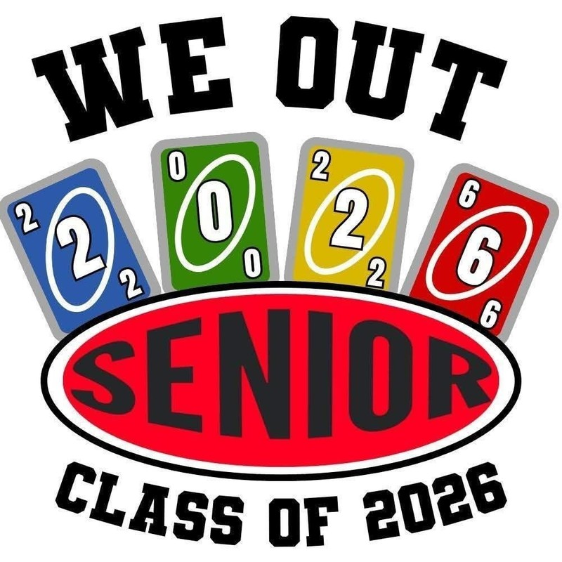 We out Senior Class of 2026 Sticker Decal Laptop Wall Mirror Cup Tumblr Locker