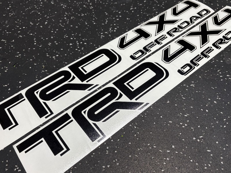 2x TRD 4x4 Off Road Black Vinyl Decal fits Tacoma Tundra Truck (Outdoor Use) gallery