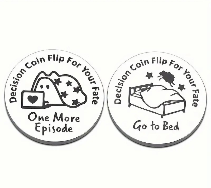 One More Episode Go to Bed Novelty Decision Maker Coin Netflix TV Free Shipping!