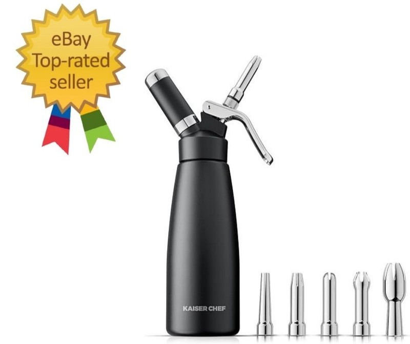 Professional Aluminum Whipped Cream Dispenser – 500 mL/1 Pint,Whipped Cream M…