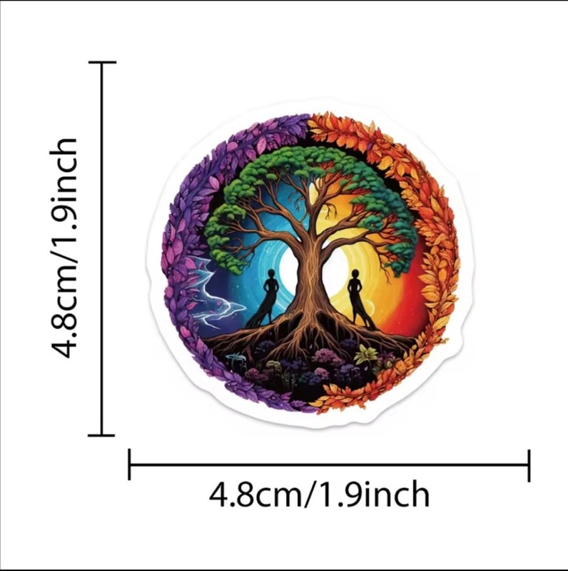 10 PCS Tree of Life Celtic Pagan Totem Stickers 2 BRAND NEW gallery