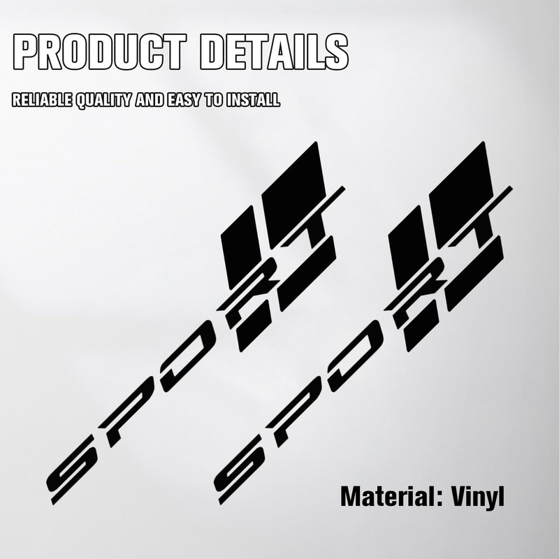 Sport Letter Logo Vinyl Decal Sticker, 16 Inch, 2 Pack, Universal Car Fit (Al... gallery