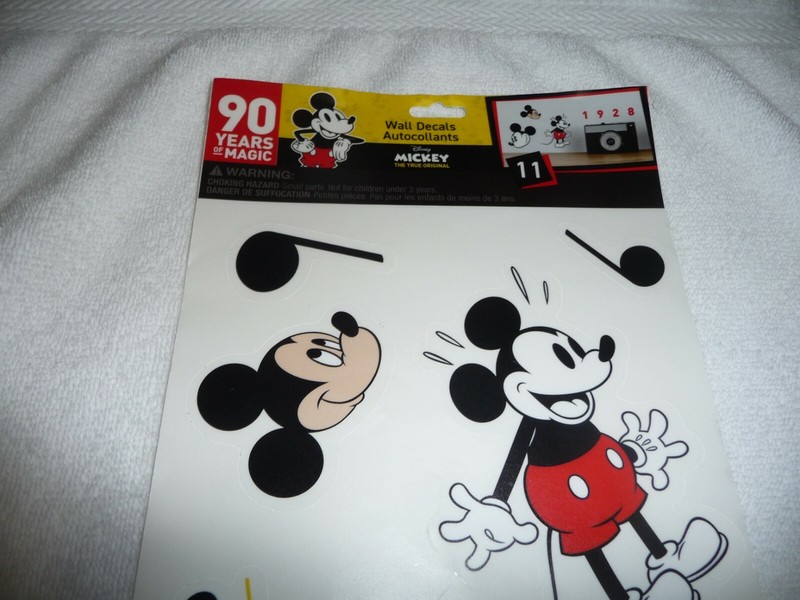 NEW 90 Years Of Magic Disney 1928  MICKEY MOUSE WALL DECALS AUTOCOLLANTS
