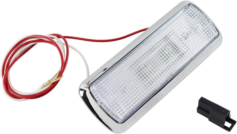 Chrome Interior Dome Lamp Inside Cab Light Clear Lens Compatible with 1960-1972 gallery