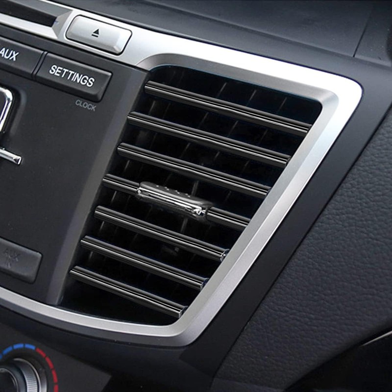 Car AC Vent Trim Strip20PCS Universal Waterproof PVC Air Outlet Decoration Black gallery