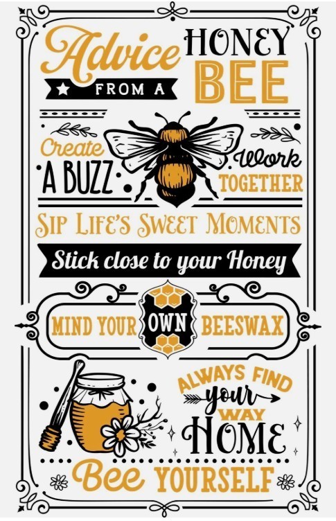 Positive Honey Bee Quotes Sticker Label Card Gift Craft Paper Journal