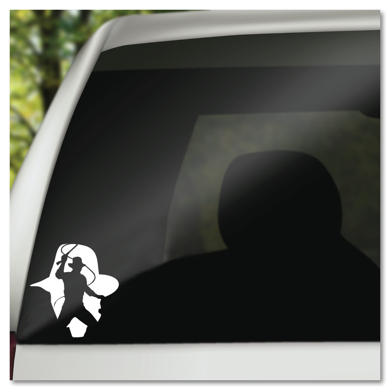 6″ Indiana Jones Hat & Whip Movie Vinyl Decal Sticker
