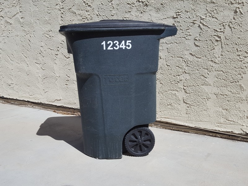 Custom Trash Bin / Wheelie Bin Address Number/Street Decal Stickers