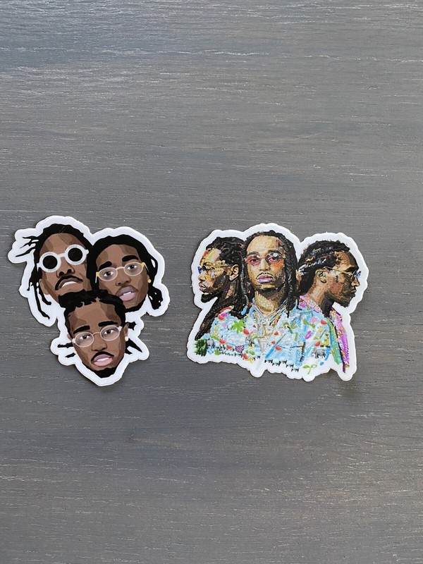 Migos Vinyl Sticker Lot (3) High Quality HIP HOP Rap Lot Offset
