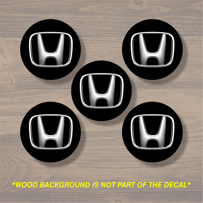 Honda Wheel Center Cap Overlay x5, Vinyl Decal Sticker