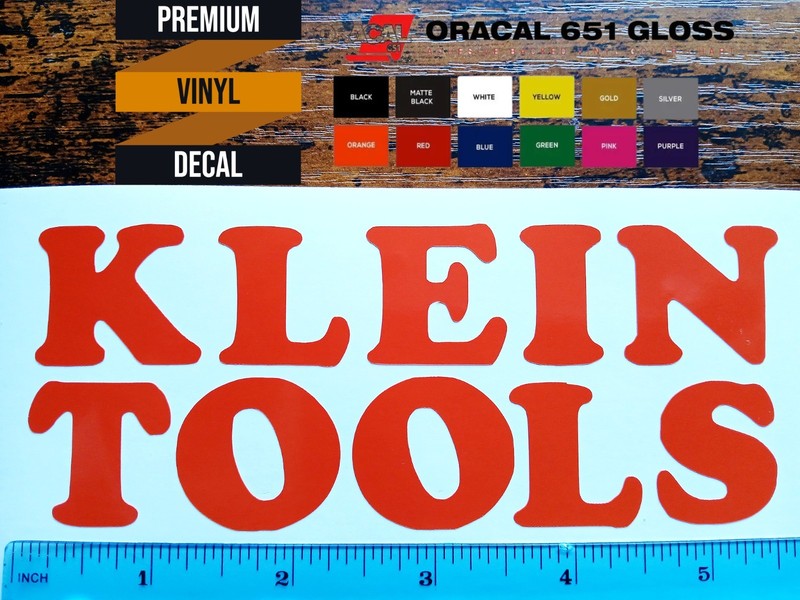 Klein Tools Logo Decal Sticker Electrician Journeyman 5.5″ 7.5″ 11″ Lineman HVAC