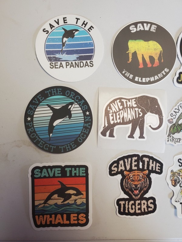 Endangered Species Stickers 14 pack *WORLDWIDE 🌐 SHIPPING* Audubon Muir WWF gallery