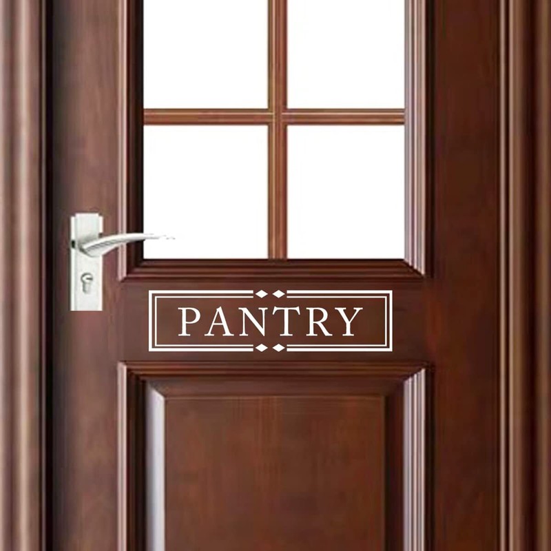 Pantry Decal Room Vinyl Sign Door Wall Stickers 15.5x4, White gallery