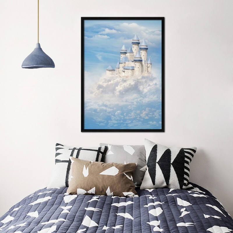 3D Castle Sky Dream 5 Fake Framed Poster Home Decor Print Painting Unique Art gallery
