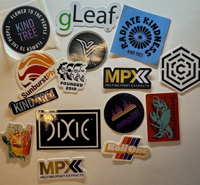 Cannabis Industry Promo Stickers Branded Marijuana Collectible 420
