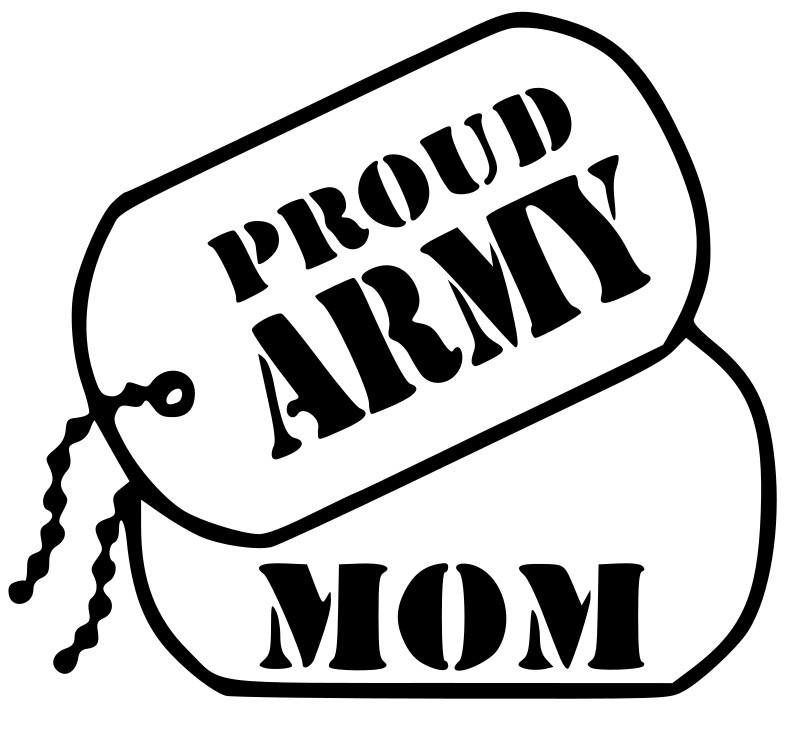 Vinyl Decal Car Truck Stanley Sticker – US Army Proud Army Mom Dog Tag