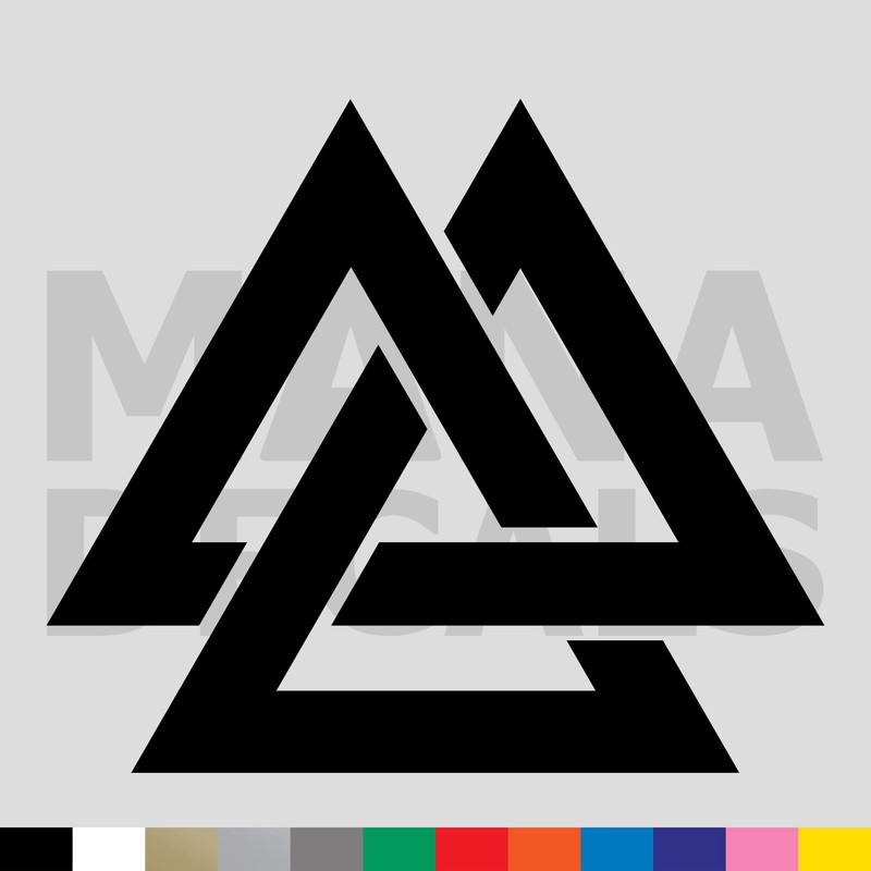Valknut Vinyl Die Cut Decal Sticker – Viking Norse Mythology
