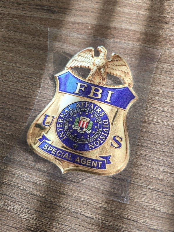 FBI Internal Affairs Badge UV DTF Decal Sticker Waterproof Made In USA gallery