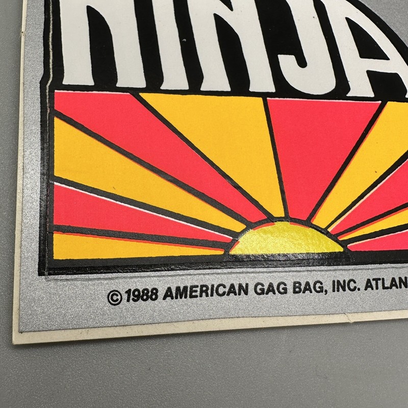 1988 Vintage "Ninja" Black Light Retro Vinyl Sticker Peel-Off Cut-Out Shape gallery