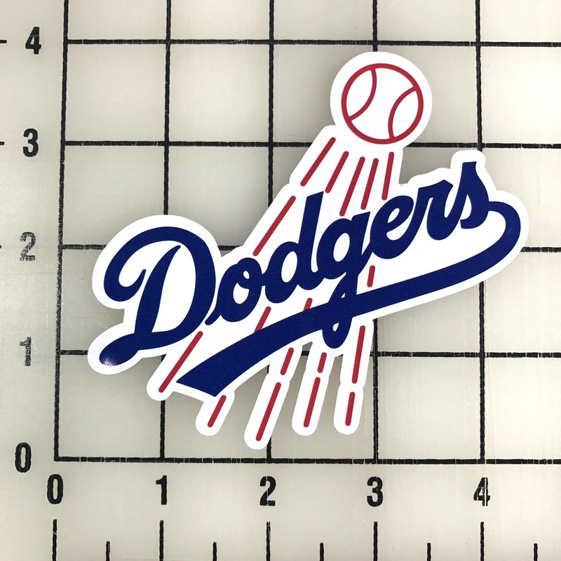 LA Los Angeles Dodgers MLB 4″ Wide VInyl Decal Sticker – BOGO