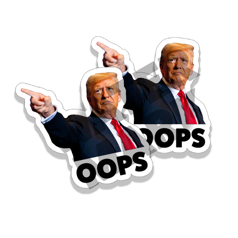 Donald Trump OOPS Stickers Decal Car Gas Pump Station 2" Trump Sticker 10PK gallery