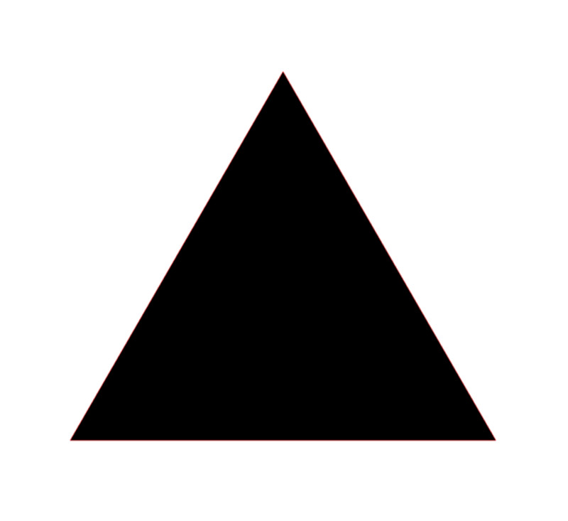 Triangle Sticker PICK SIZE COLOR Vinyl Decal Shape School Geometry Bumper Window