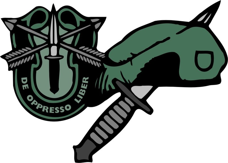 U.S. Army Green Beret & Crest Window Wall Vinyl Decal Sticker Military