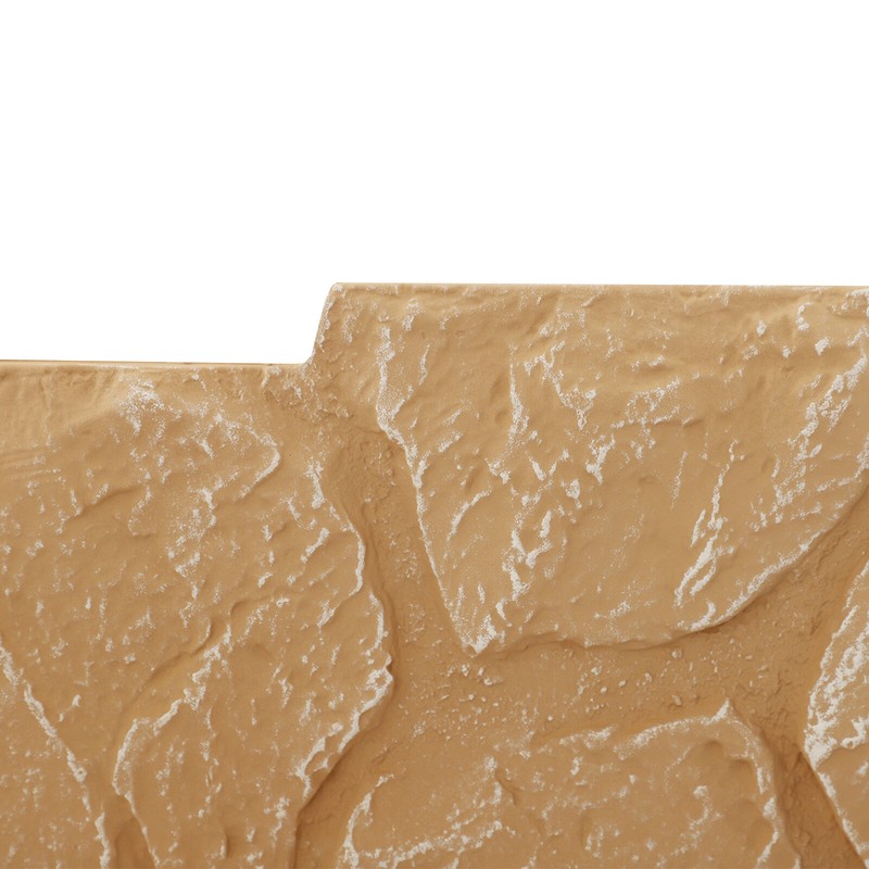 3D Faux Stone Wall Panel for Interior Exterior Decor PU Wall Panel Light Brown gallery
