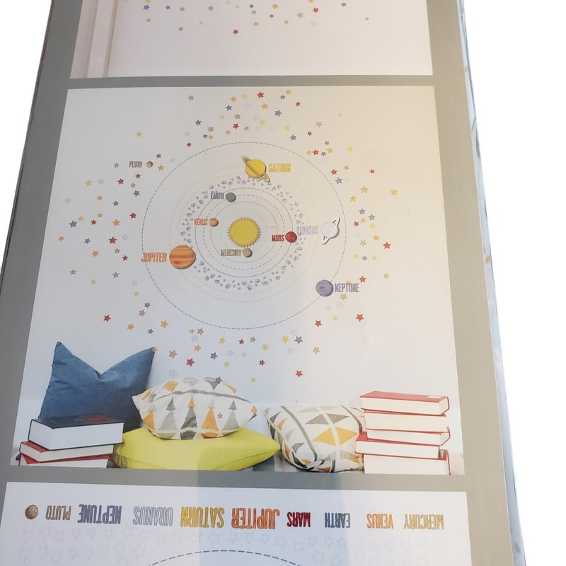 3D Glow in The Dark Solar System Wall Decals Wall Stickers Planet Ceiling 4x4 ft gallery
