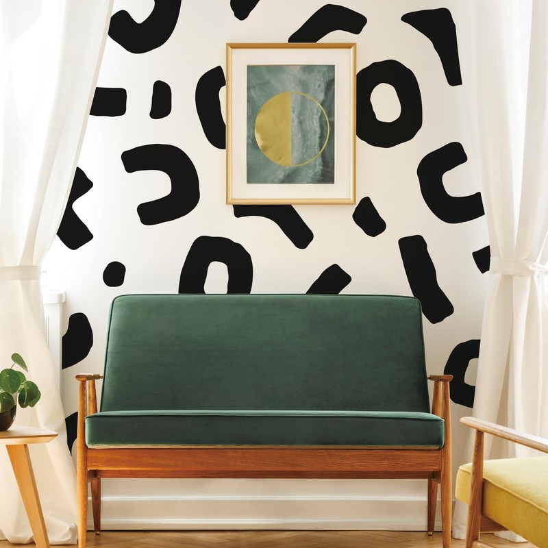 Large Boho Geometric Wall Decal Abstract Art Sticker, Modern Irregular Shapes... gallery