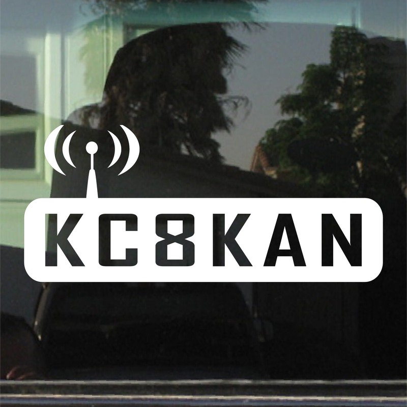 Ham Amateur Radio Call Sign Custom Vinyl Sticker / Decal Car Laptop