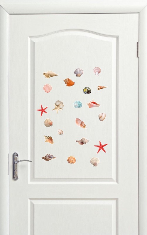 Seashells Realistic detailed sticker Beach theme Paradise colorful 24 Stickers gallery