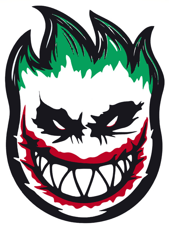 Spitfire sticker joker skateboard wheels skate cell laptop bumper vinyl decal