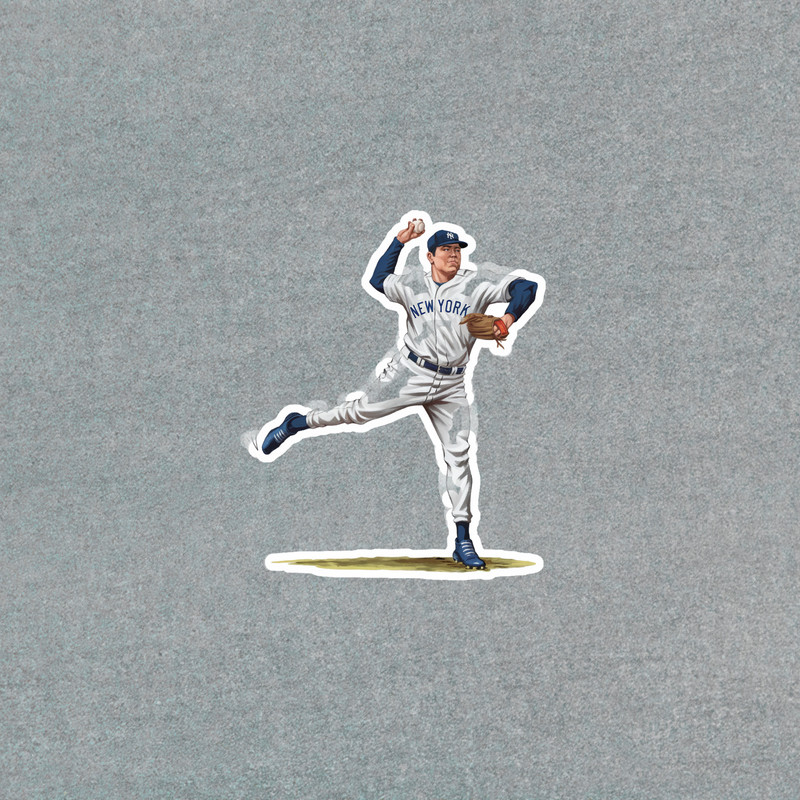 Vintage New York Yankees Baseball Player Sticker – Retro MLB Sports Decal #4224
