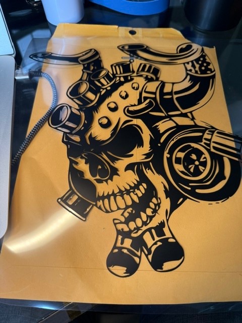11.5″x11.5″ perm vinyl car decal Motörhead skull msg color black or white plz