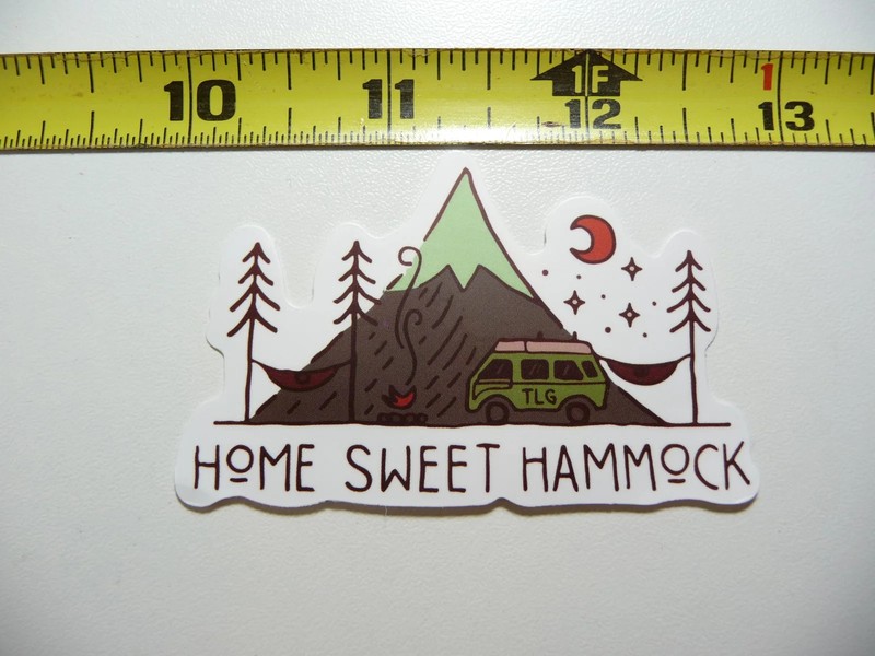 HOME SWEET HAMMOCK CAMP CAMPING SMALL STICKER DECAL S NATURE VACATION TRAVEL