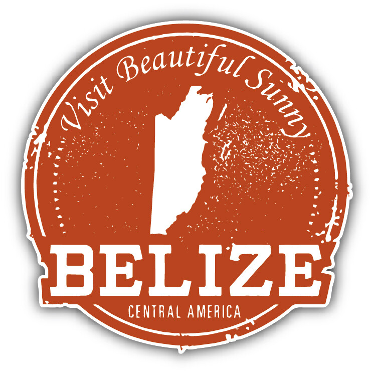 Belize Map Grunge Stamp Car Bumper Sticker Decal