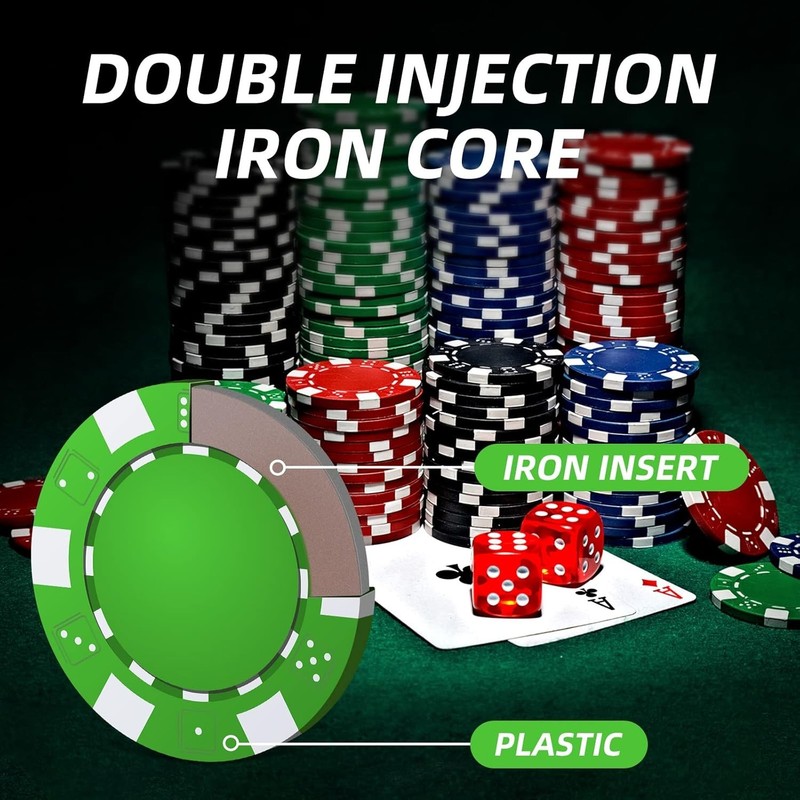 Poker Chip Set - 200PCS Poker Chips with Aluminum Case, 11.5 Gram Chips for Texa gallery