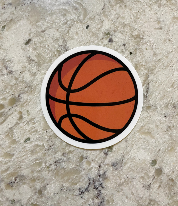 Basketball Sticker l Gloss or Holographic Laminate l Waterproof Decal