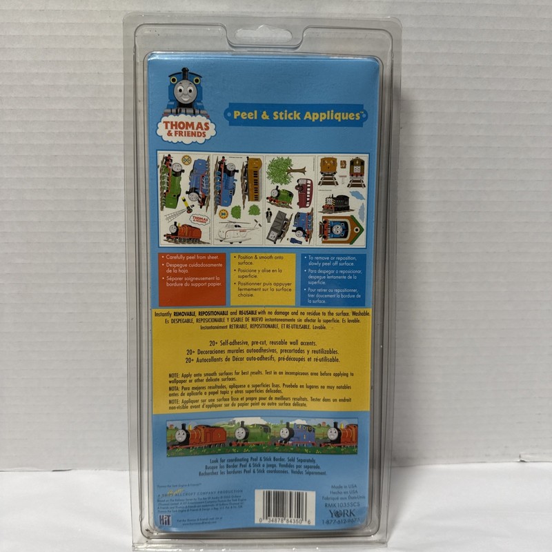 Rare Thomas the Tank Engine & Friends Peel & Stick Appliques Never Opened 20+ gallery