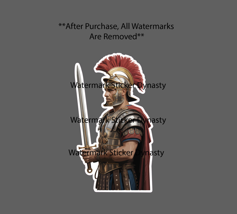 Roman Centurion Sticker Waterproof Decal Warrior Soldier History Rome Gift NEW