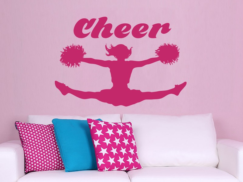 CHEER Wall Decals Cheerleaders Teens Vinyl Stickers Decal Nursery Bedroom NS967