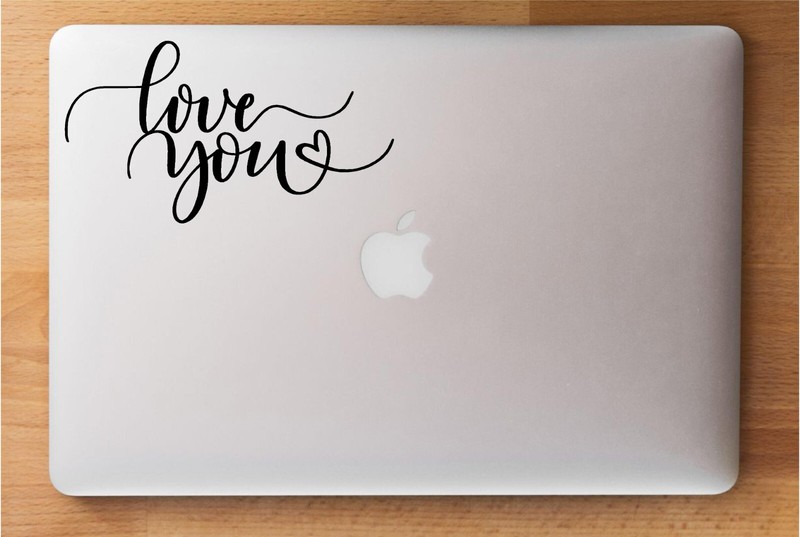 Love You Heart Decal Cute Funny Laptop Sticker Stocking Stuffer 6″x3″