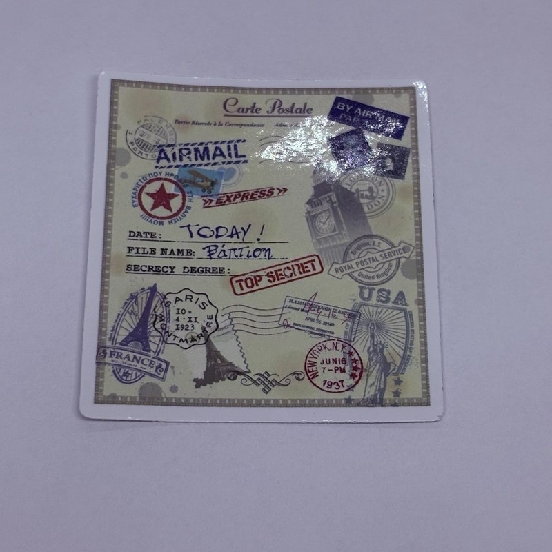 Airmail Top Secret Novelty Sticker Travel City Tour Art Decal Vinyl Souvenir Tc9