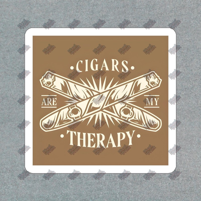 Cigars Are My Therapy Vinyl Sticker Cigar Lover Decal Unique Home #941067